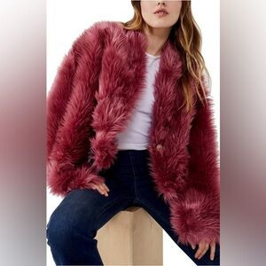 Free People All Night Faux Fur Jacket